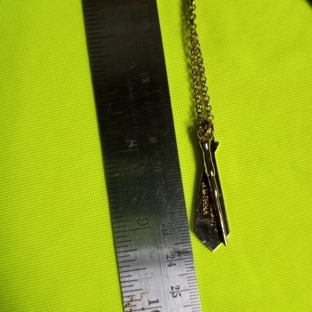Goldtone red tie wand jcm necklace - Picture 4 of 5